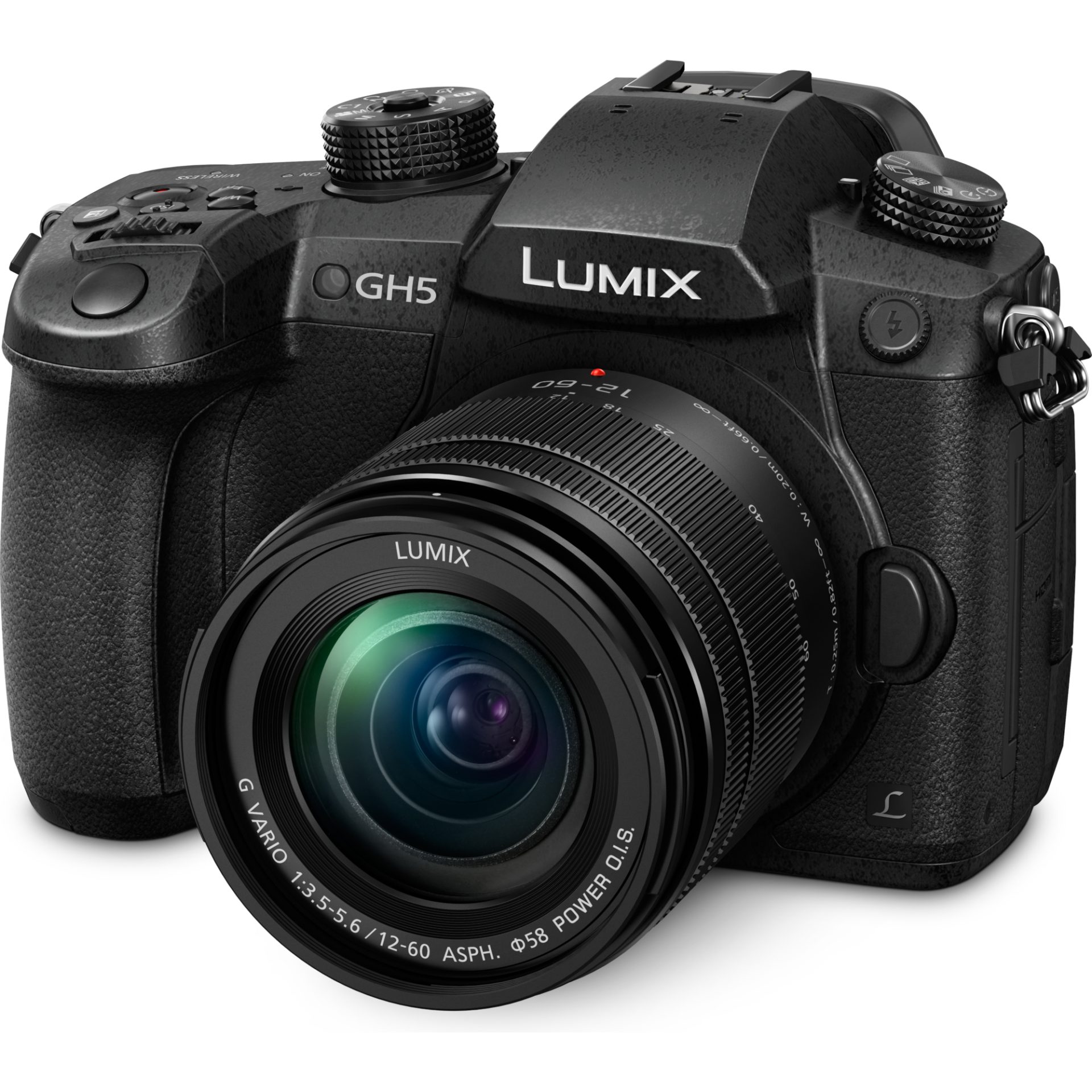 Panasonic DC-GH5M Lumix systémový fotoaparát + objektiv H-FS12060 12-60mm, F3.5-5.6 (Live MOS 20.3MP, 4K/60p video, 6K PHOTO, LVF OLED hledáček, DSLM)