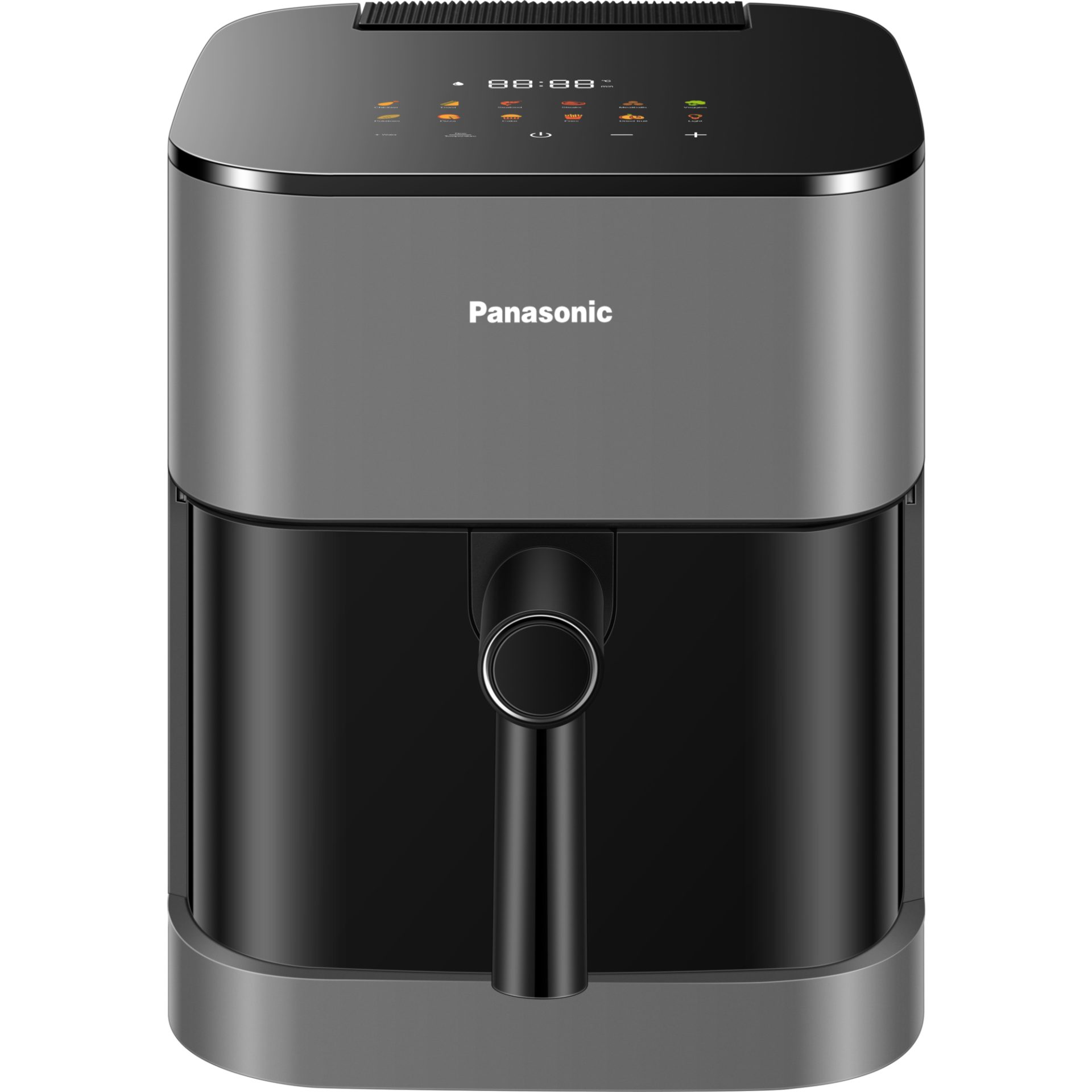 Panasonic NF-CC500 horkovzdušná fritéza bez tuku 1450W, 5l (skleněný průzor s osvětlením, jemná pára, LCD displej, dotykové ovládání)