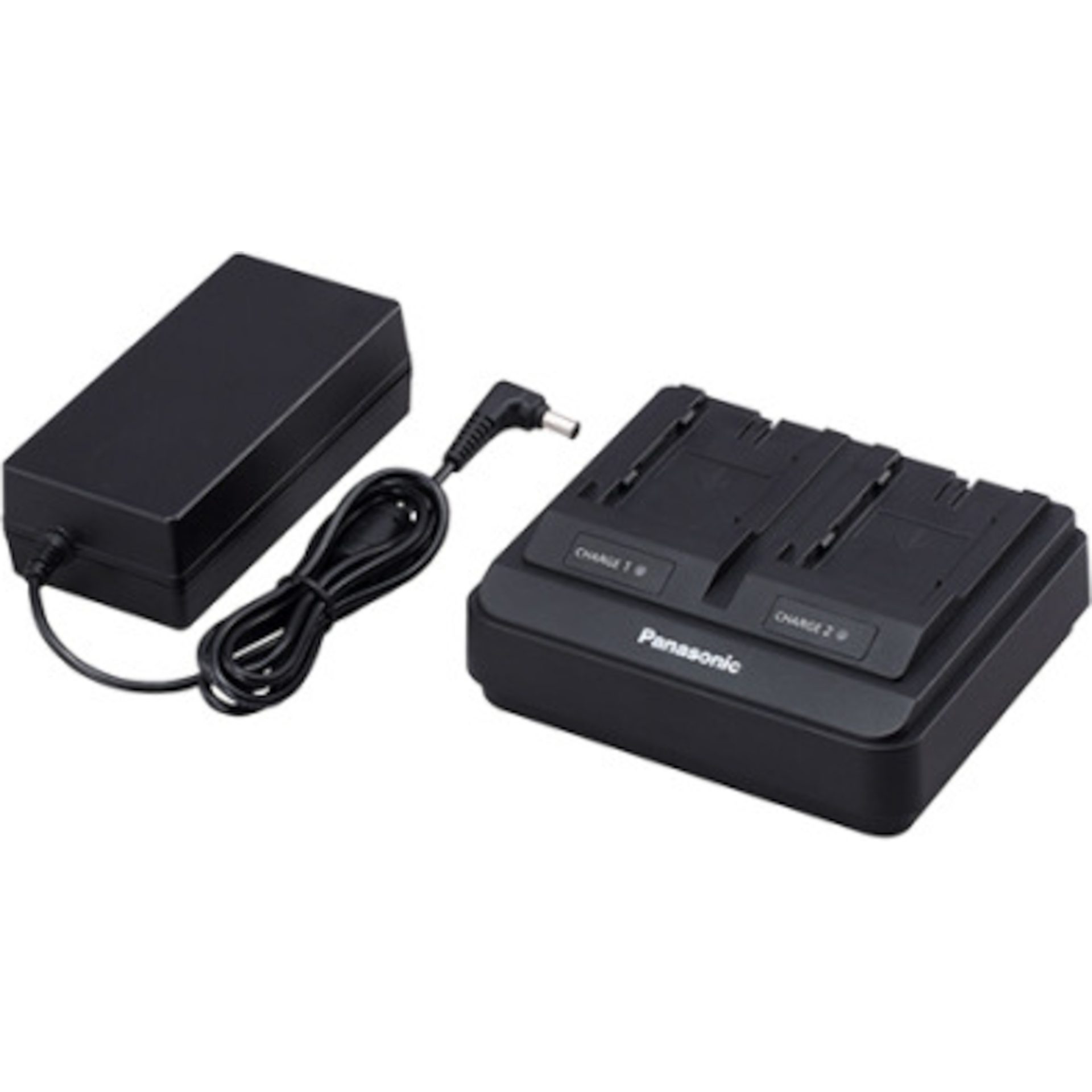 Panasonic AG-BRD50 duální nabíječka baterií (pro baterie řady AG-VBR, VW-VBD55 a VW-VBG6, funkce rychlého nabíjení), černá