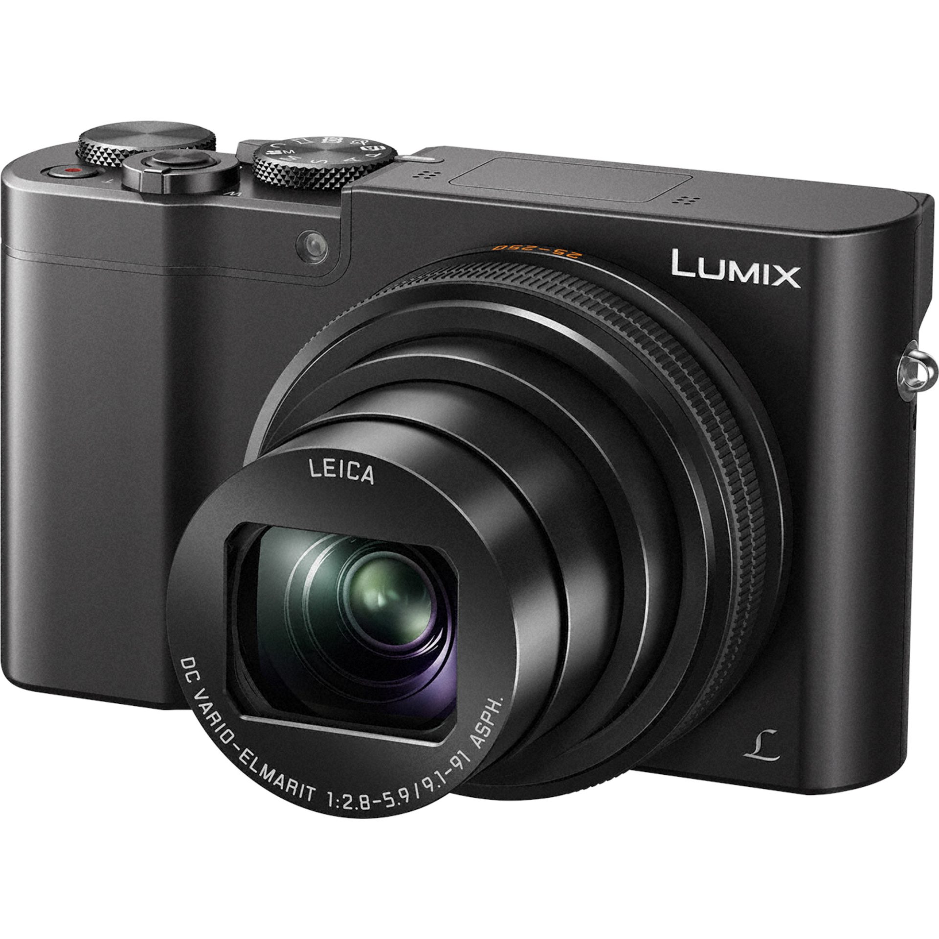 Panasonic DMC-TZ100 Lumix kompaktní fotoaparát s objektivem LEICA DC VARIO-ELMARIT 25-250mm (1-palcový MOS senzor 20.1MP, zoom 10x, 4K funkce), černá
