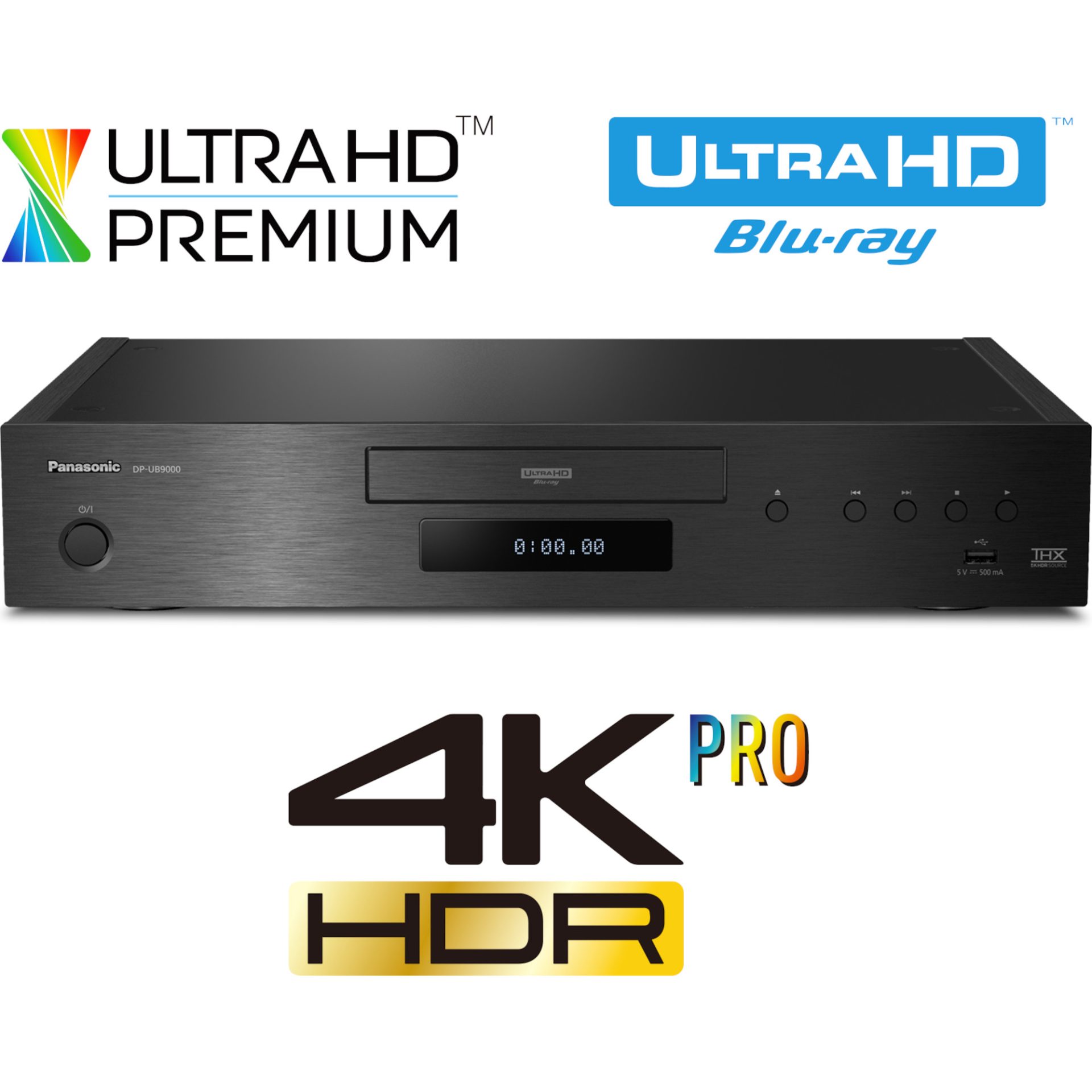 Panasonic DP-UB9000 Ultra HD blu-ray přehrávač (HCX procesor, HDR 10+, Dolby Vision, 2x HDMI, podpora 4K, 4K VOD služby), černá