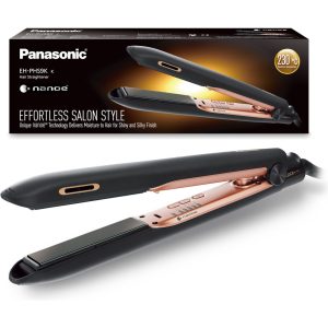 Panasonic EH-PHS9 žehlička na vlasy s technologií nanoe™ (5stupňová regulace teploty, keramické dlaždice), černá a zlatá