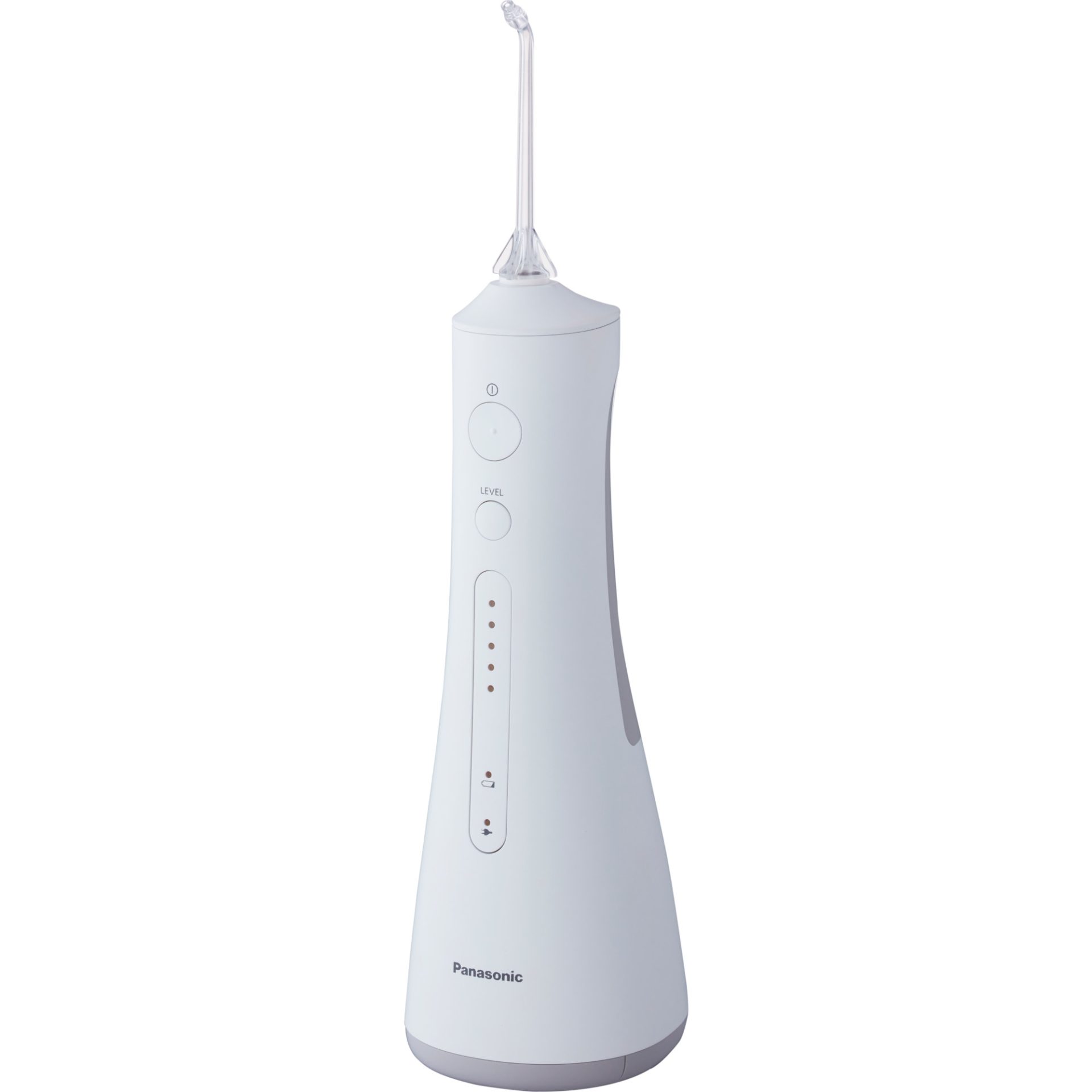 Panasonic EW1511W503 přenosná ústní sprcha s ultrazvukovou technologií (nabíjení 1h, 5 stupňů tlaku vodního paprsku (max. 647kPa), nádrž 200ml), bílá