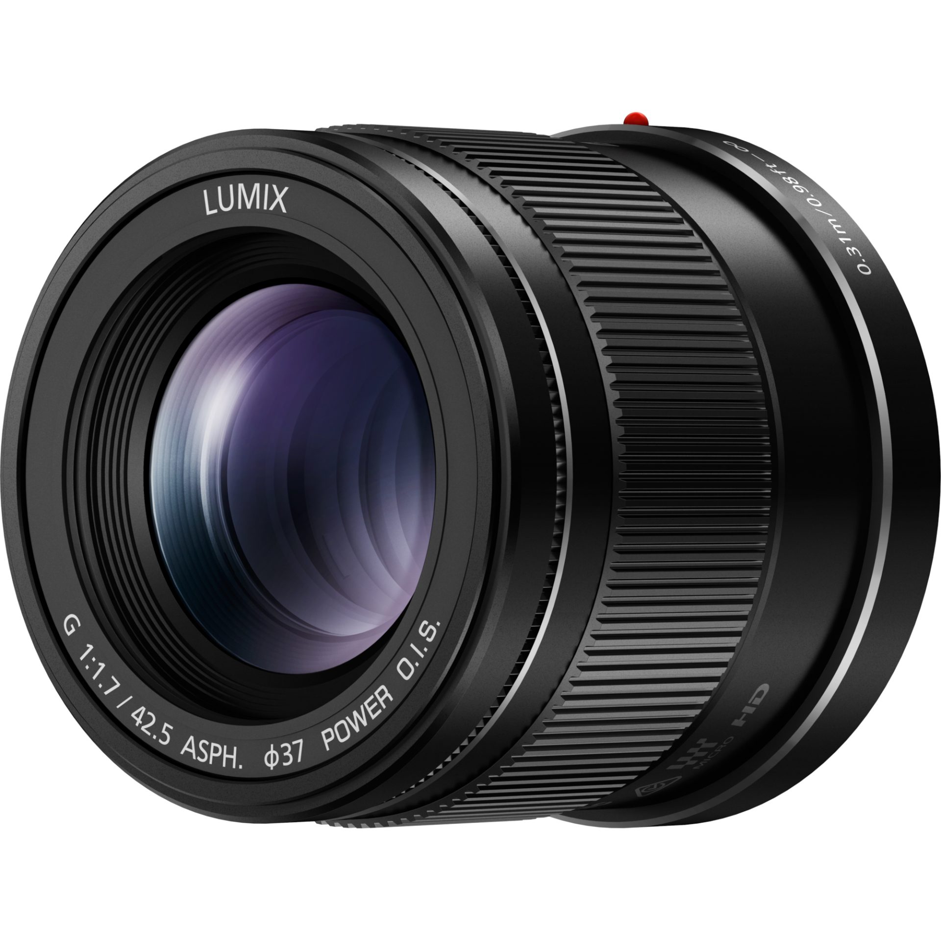 Panasonic H-HS043 LUMIX G standard s pevným objektivem (42,5 mm/85 mm (ekvivalent 35mm filmu), F1,7, filtr 37 mm/1,5\