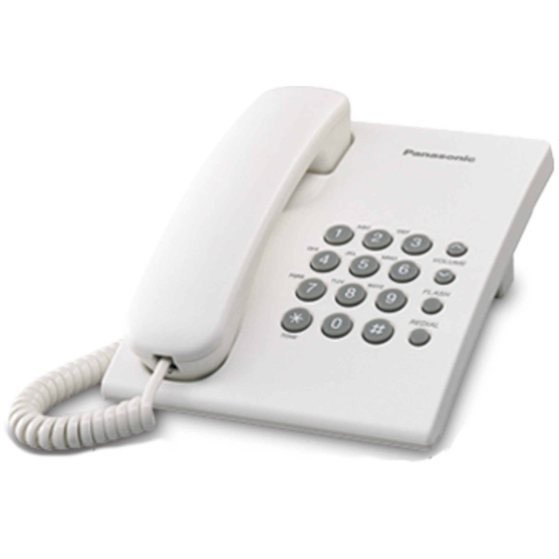 Panasonic KX-TS500 integrovaný telefonní systém (6stupňové ovládání hlasitosti sluchátek, kompatibilita se sluchadlem (HAC), bílá