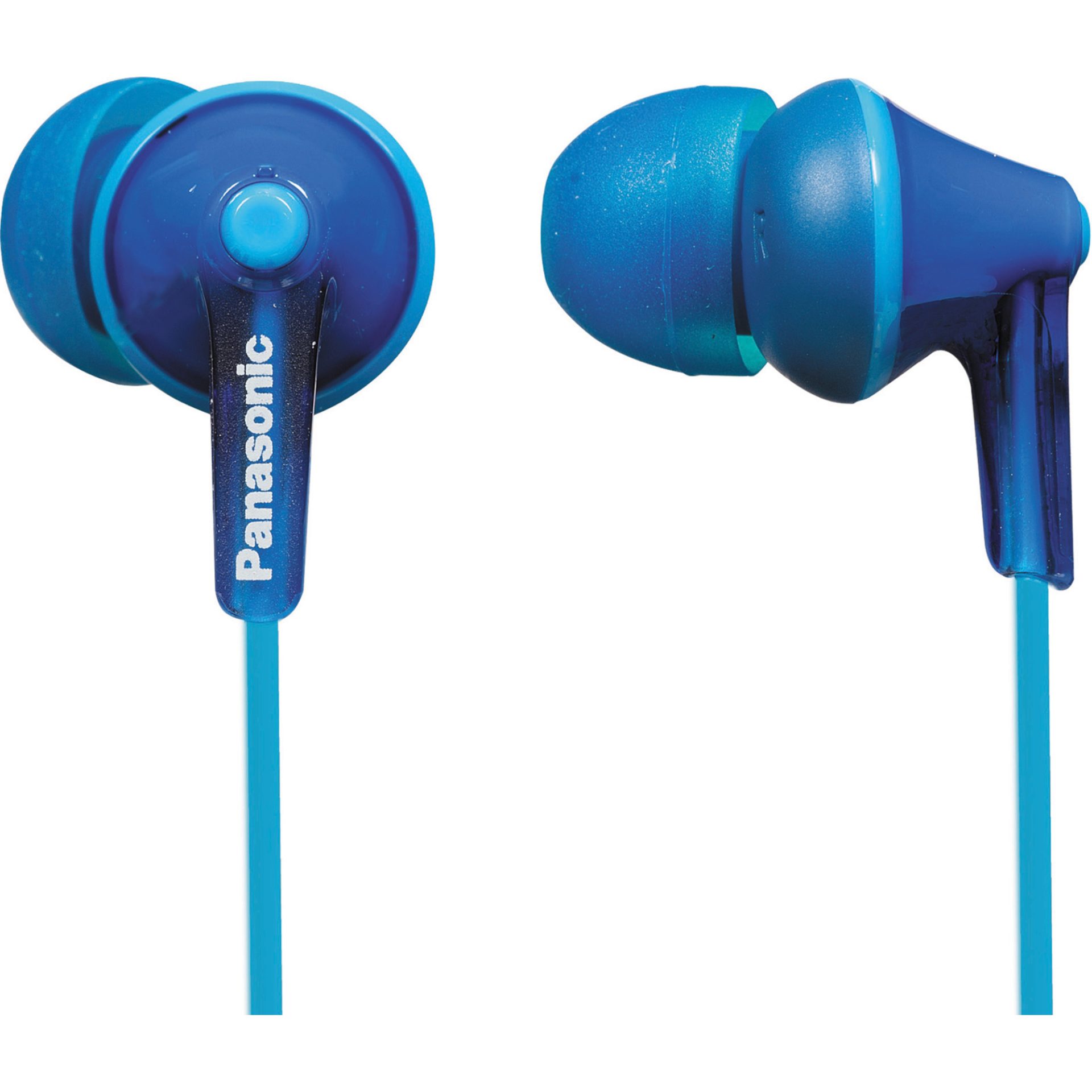 Panasonic RP-HJE125 kabelová sluchátka do uší (9mm měniče, design ErgoFit, 3 páry měkkých sluchátek, kabel délky 1,1m), modrá