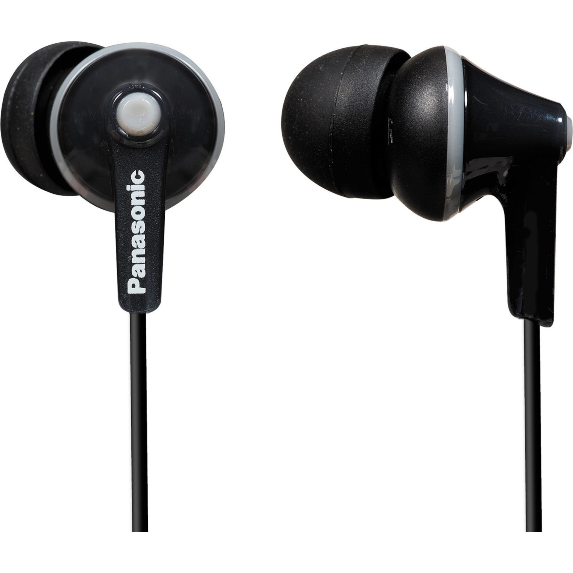 Panasonic RP-HJE125 kabelová sluchátka do uší (9mm měniče, design ErgoFit, 3 páry měkkých sluchátek, kabel délky 1,1m), černá
