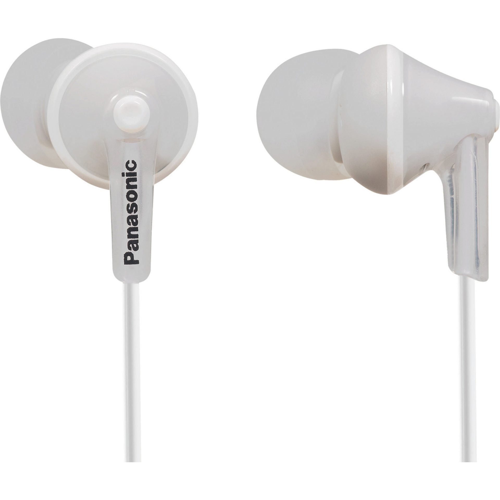 Panasonic RP-HJE125 kabelová sluchátka do uší (9mm měniče, design ErgoFit, 3 páry měkkých sluchátek, kabel délky 1,1m), bílá
