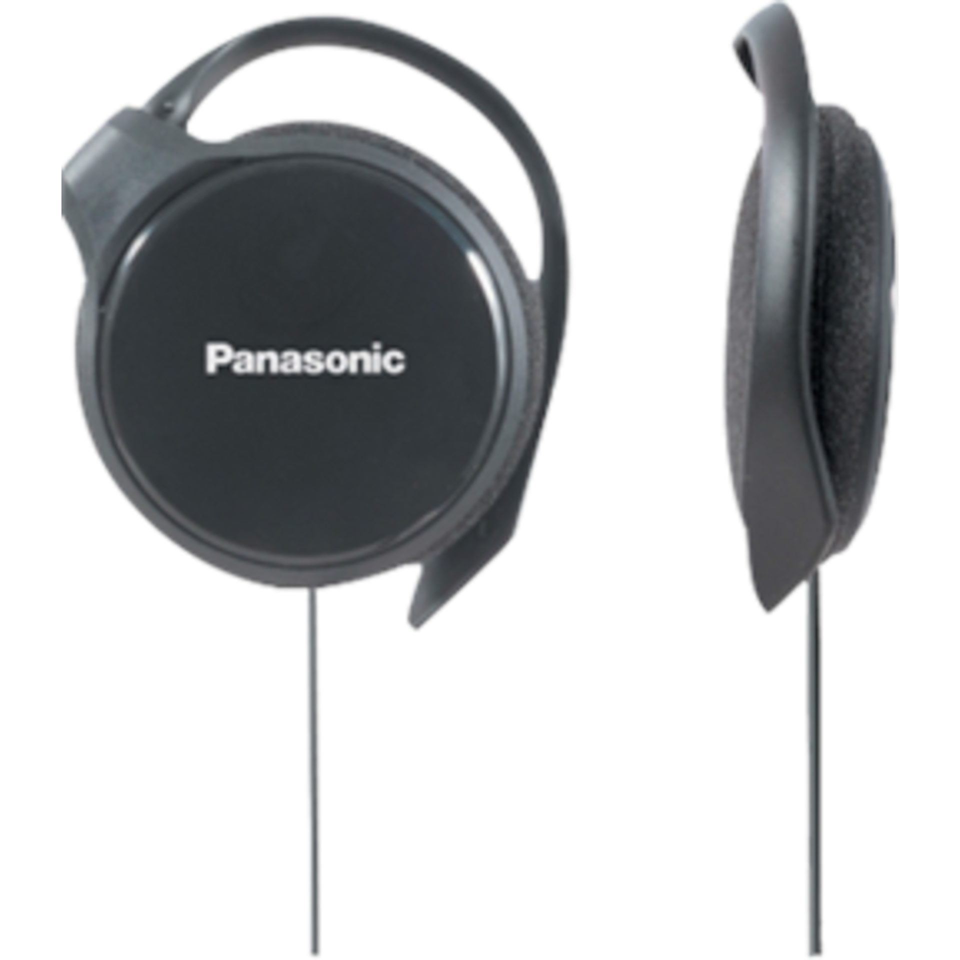 Panasonic RP-HS46 ultraplochá klipsní sluchátka do uší (30mm měniče, ergonomický chrámový design, 20 Hz - 20 kHz), černá