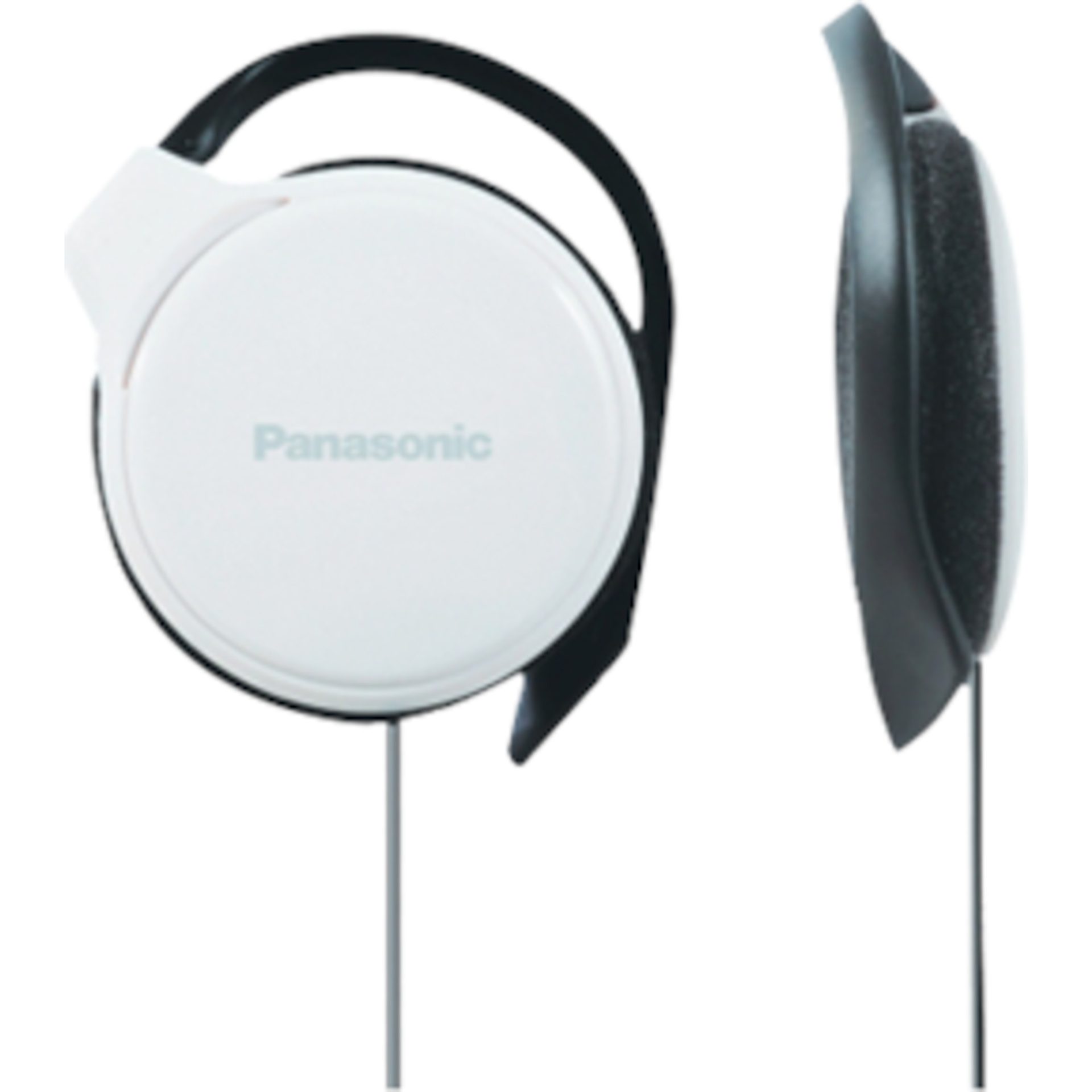 Panasonic RP-HS46 ultraplochá klipsová sluchátka do uší (30mm měniče, ergonomický chrámový design, 20 Hz - 20 kHz), bílá