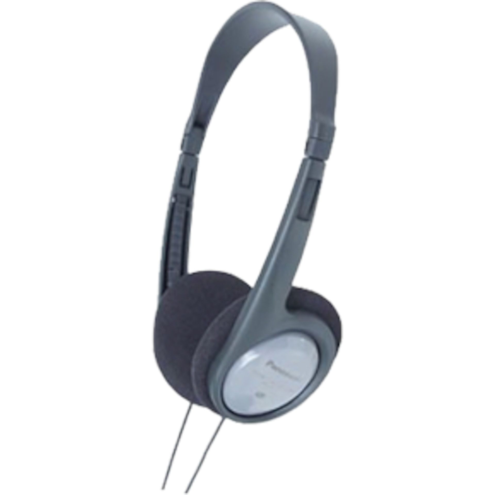 Panasonic RP-HT090 lehká kabelová sluchátka přes uši (5m kabel s ovládáním hlasitosti, měničee 30mm ergonomický hlavový most, systém XBS), šedá