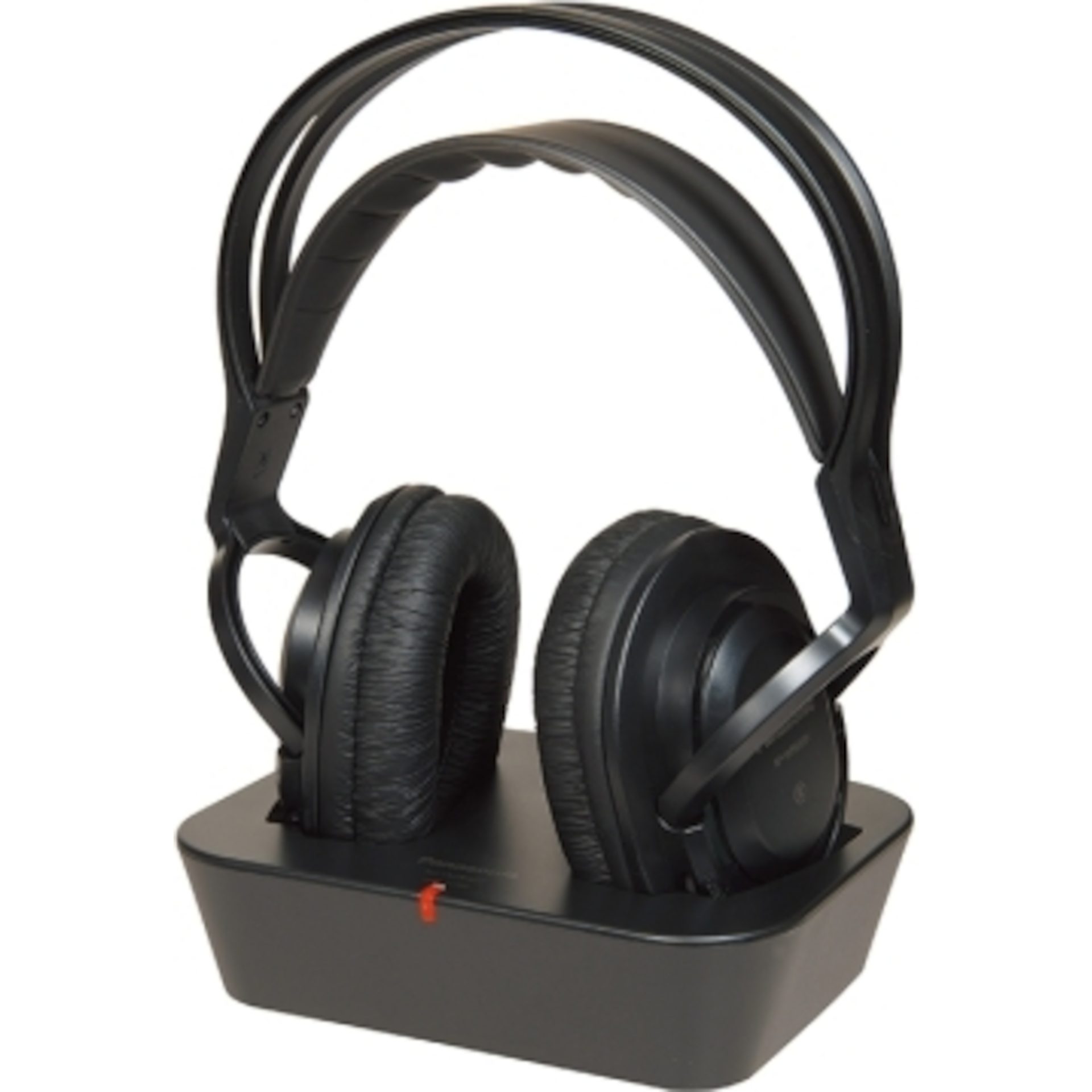 Panasonic RP-WF830 bezdrátová sluchátka do uší (vzdálenost až 100 m i přes stěny a podlahy, stojan vysílače a nabíječku v ceně), černá