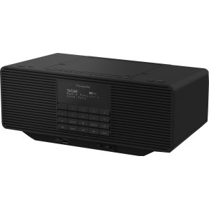 Panasonic RX-D70 přenosné stereo rádio s CD přehrávačem (FM, DAB+, CD, USB, AUX, Přednastavený ekvalizér, basový režim, velký displej, tlačítka), černá