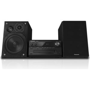 Panasonic SC-PMX92 stereo CD systém (120W, DAB+, 3-cestný reproduktorový systém, široká kompatibilita, AUX-IN Auto Play, Bluetooth remastering), černá