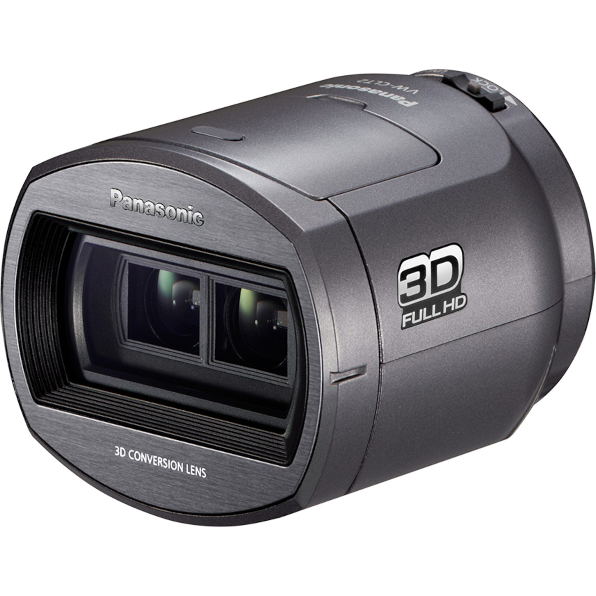 Panasonic VW-CLT2 objektiv s 3D konverzí (3D záznam v rozlišení FULL HD, digitální zoom: 1,5x, kompatibilní s HC-V700 a HC-X900M), šedá