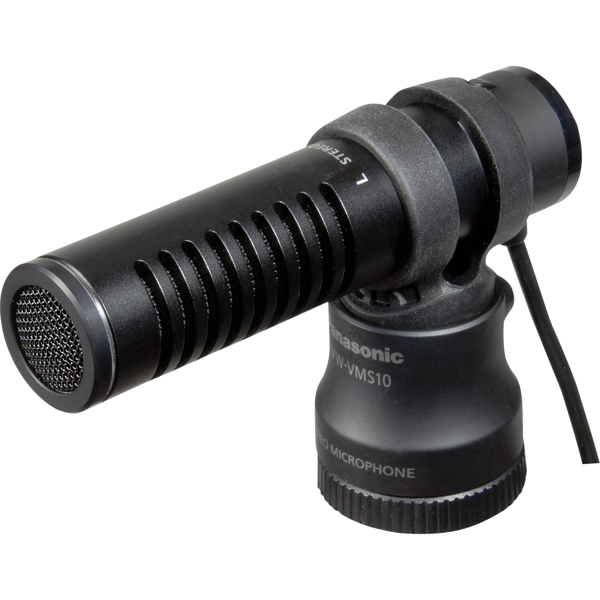 Panasonic VW-VMS10 externí stereofonní mikrofon (3,5mm jack, čelní sklo, kryt, pro HC-X920, X920M, X910, V770K, V720, V720M, V710 kamery), černá