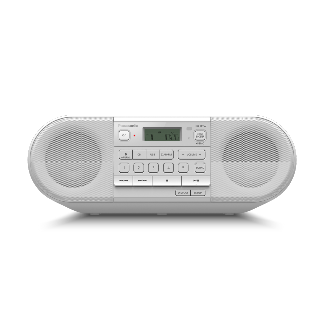 Foto RX-D552 – výkonné přenosné DAB+rádio a přehrávač CD s Bluetooth® : Bílá
