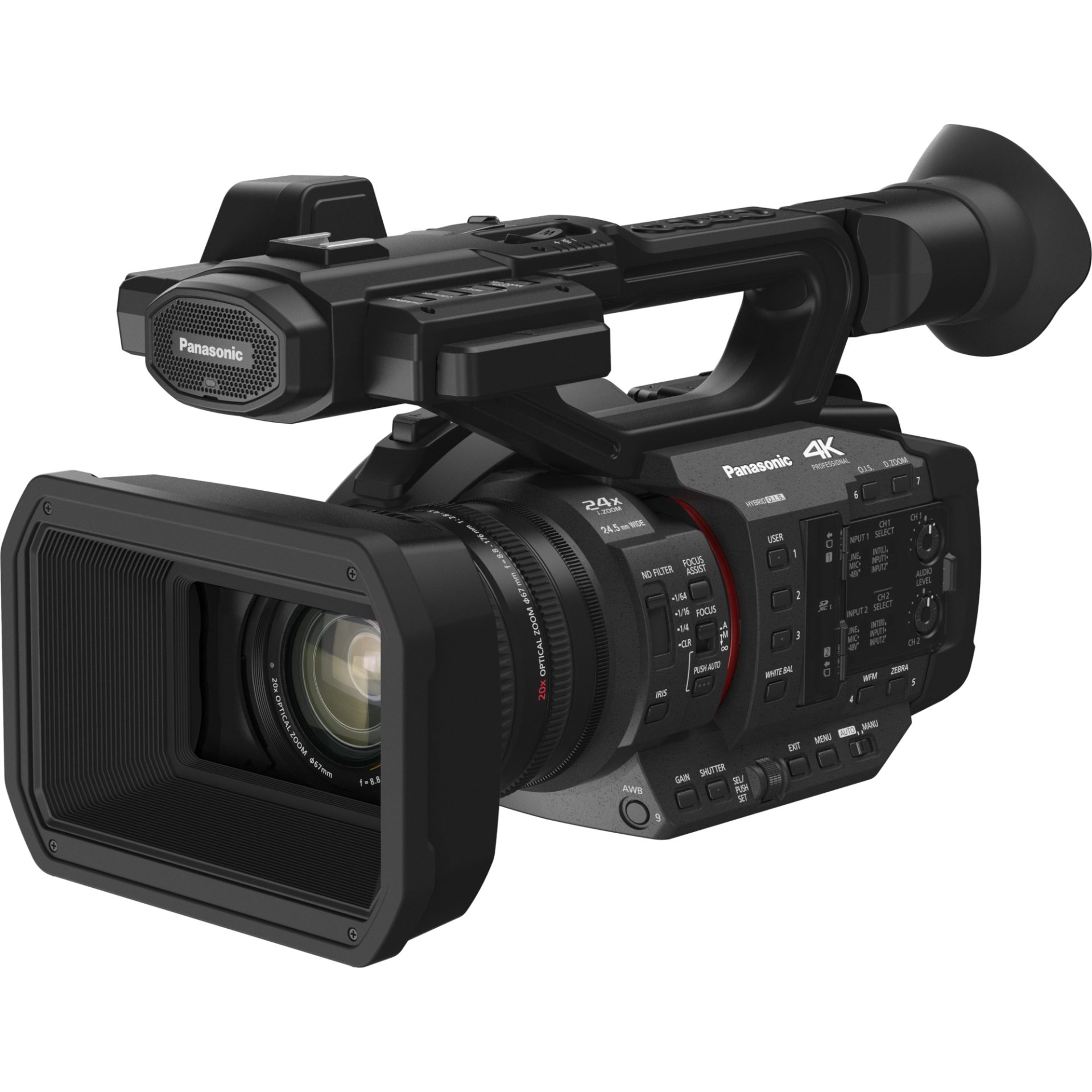 Panasonic HC-X2 profesionální 4K kamera (objektiv LEICA DICOMAR 4K, širokoúhlý 24 mm, 20x zoom, snímač 4K, 4K 24p, UHD 60p/50p, FHD 60p/50p)
