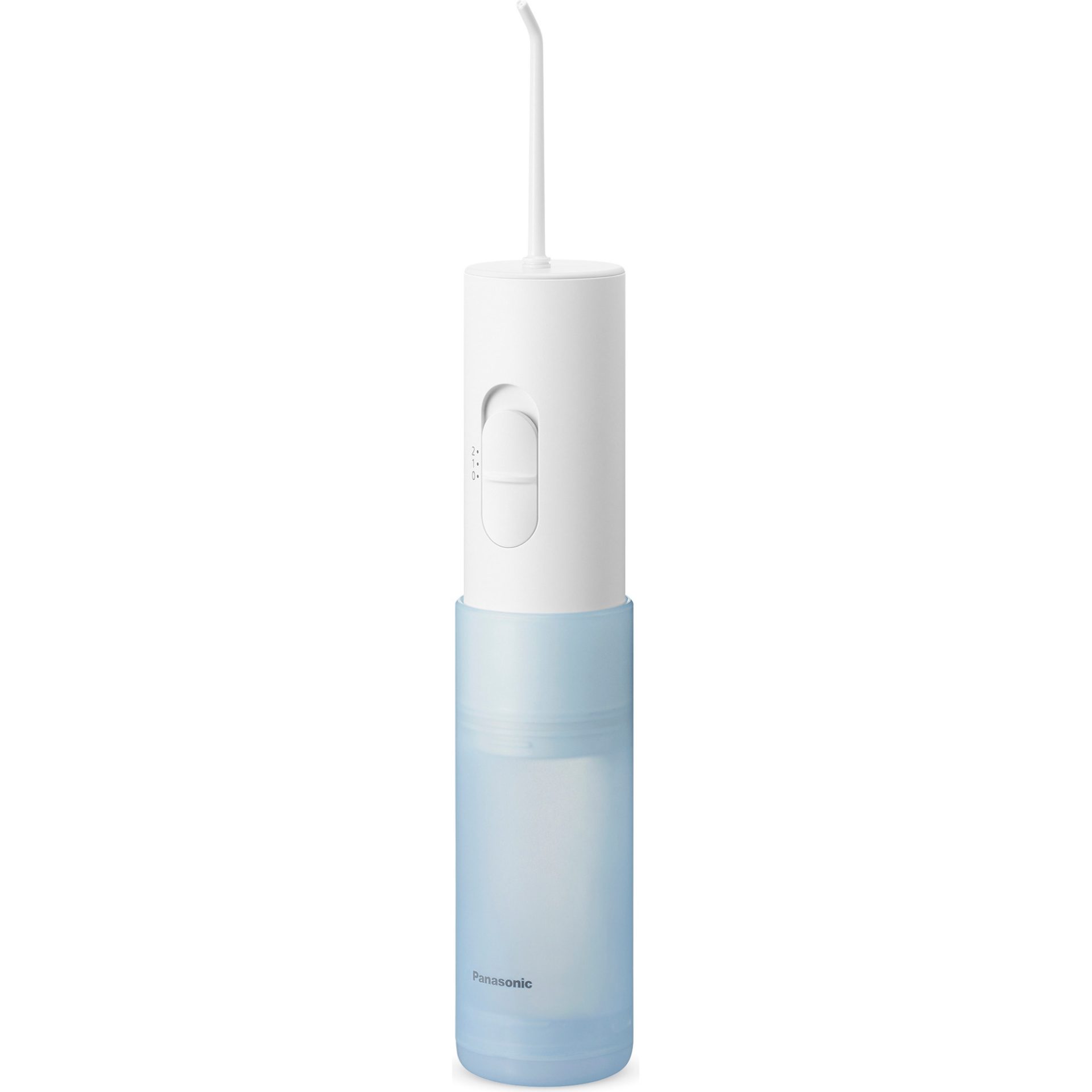 Panasonic EW-DJ11 cestovní ústní sprcha na baterie (nádržka na vodu 150 ml, 35 s provozu, 2 úrovně tlaku vodního proudu), bílo-modrá