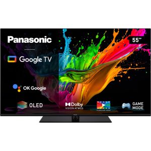Panasonic TX-55MZ800 OLED TV 4K Google TV 55" (DVB-T2/HEVC, vestavěný Chromecast, Dolby Atmos, Dolby Vision, HDR10+, HLG, bezrámečkový design)