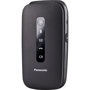 Panasonic KX-TU550 senior vyklápěcí telefon (2,8" velký displej, 1,2 MP fotoaparát, Clear Voice VoLTE, prioritní hovory, hlasitý odposlech), černý