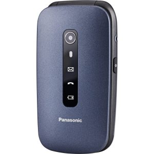 Panasonic KX-TU550 senior vyklápěcí telefon (2,8" velký displej, 1,2 MP fotoaparát, Clear Voice VoLTE, prioritní hovory, hlasitý odposlech), modrý