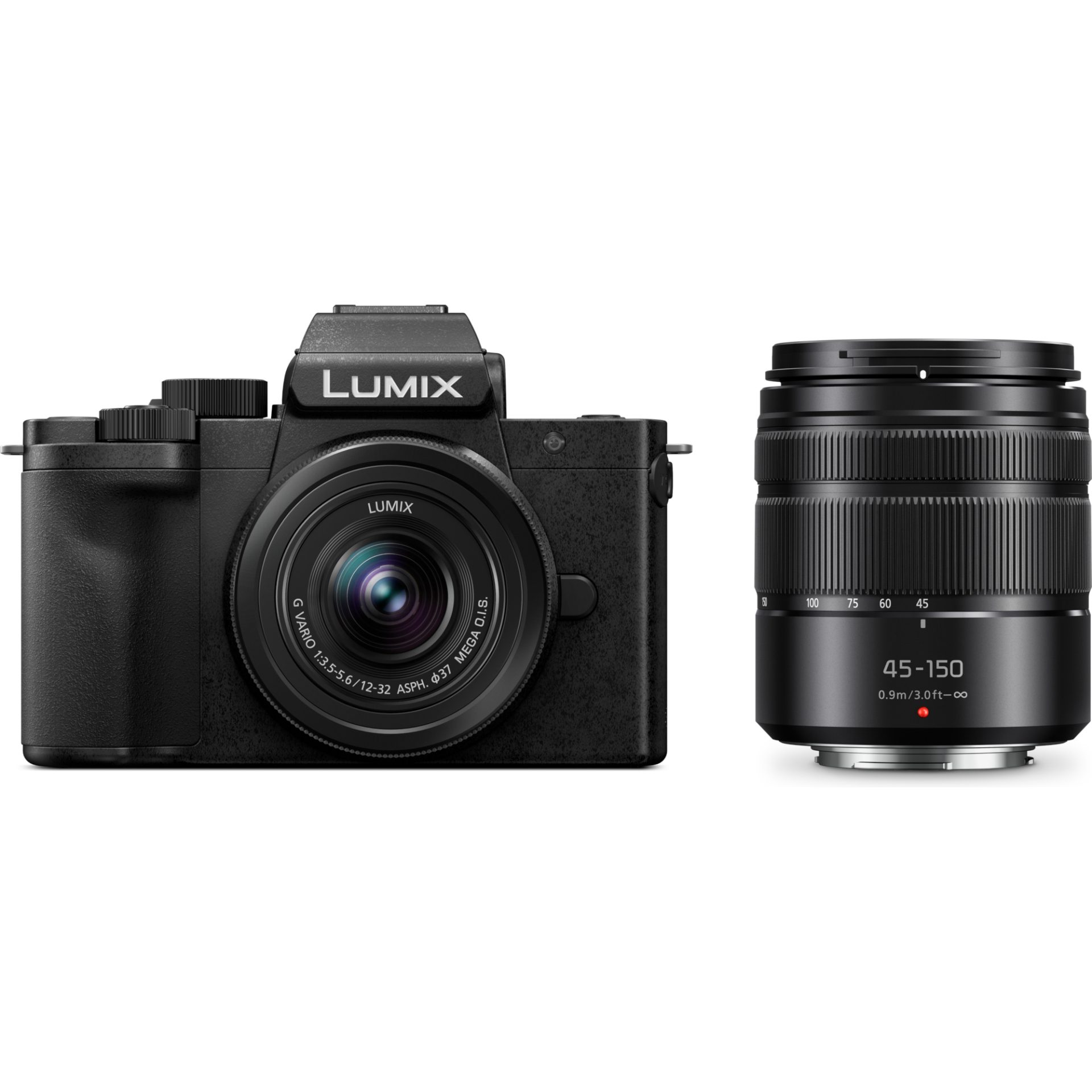 Panasonic DC-G100DW Lumix fotoaparát pro vlogery + objektivy H-FS12032 12-32mm, F3,5-5,6 a H-FS45150 45-100 mm, F4,0-5,6 (4K/30p a FHD/60p, USB typ C)